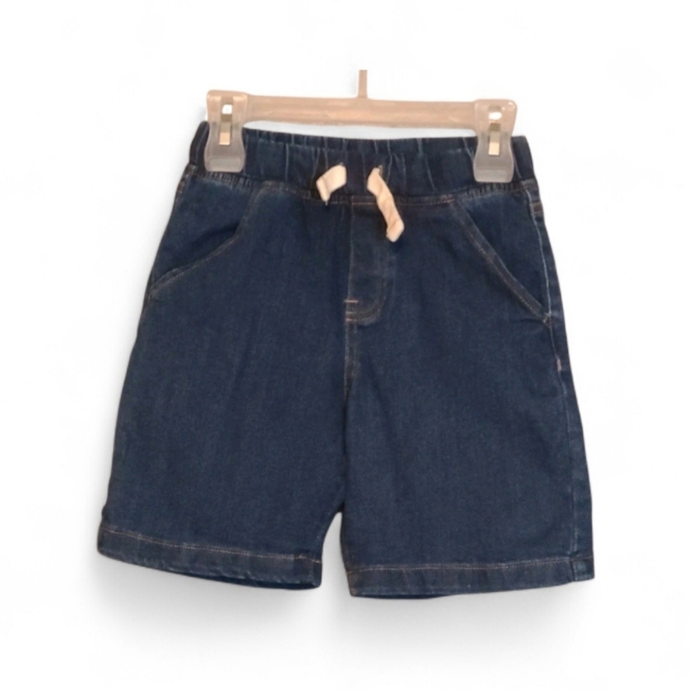 365 Kids By Garanimals Boys 6 Denim Shorts Drawstring/Elastic Waist Pockets EUC